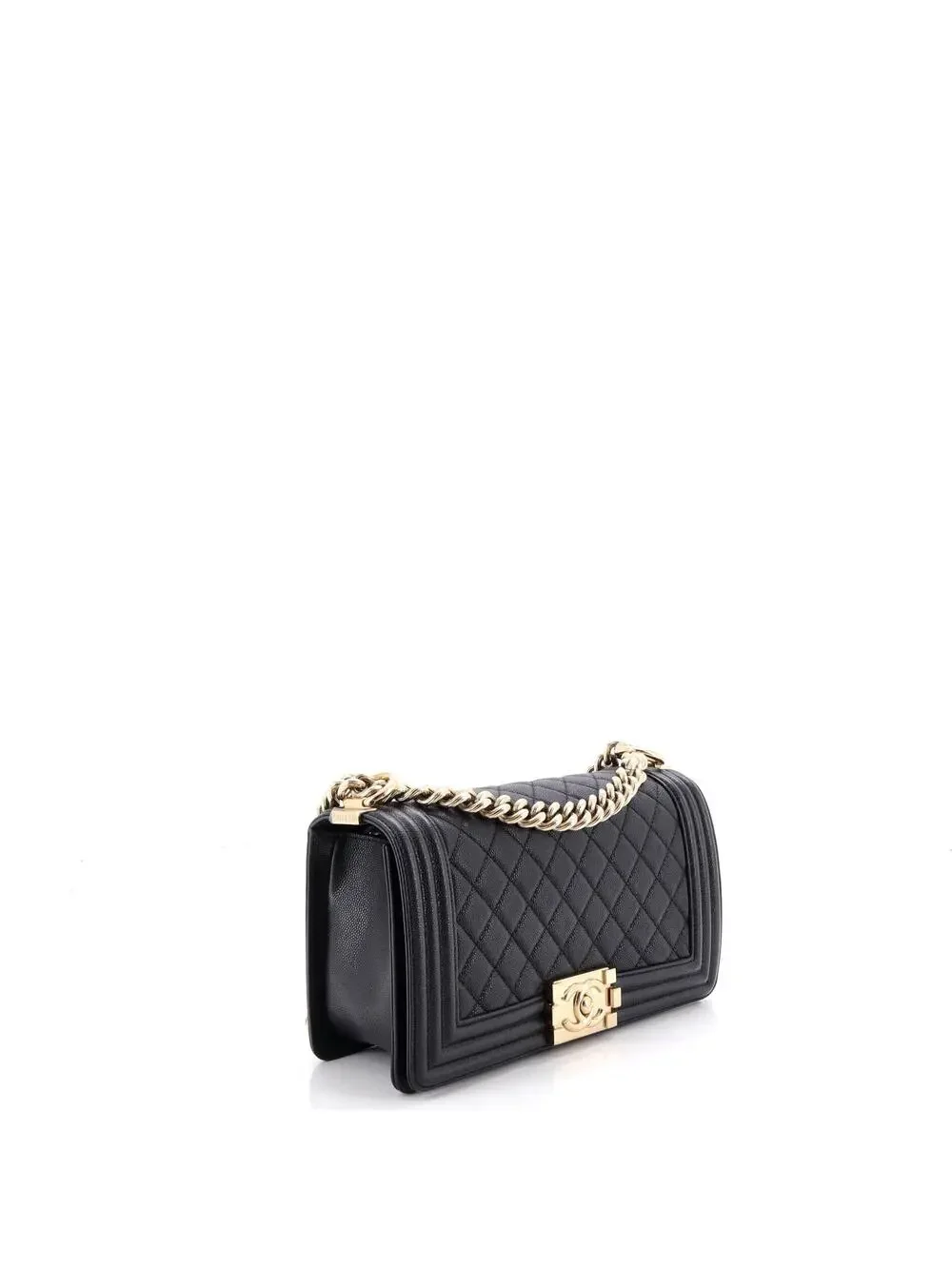 Chanel Boy Flap Bag Quilted Caviar Old #323605C49B